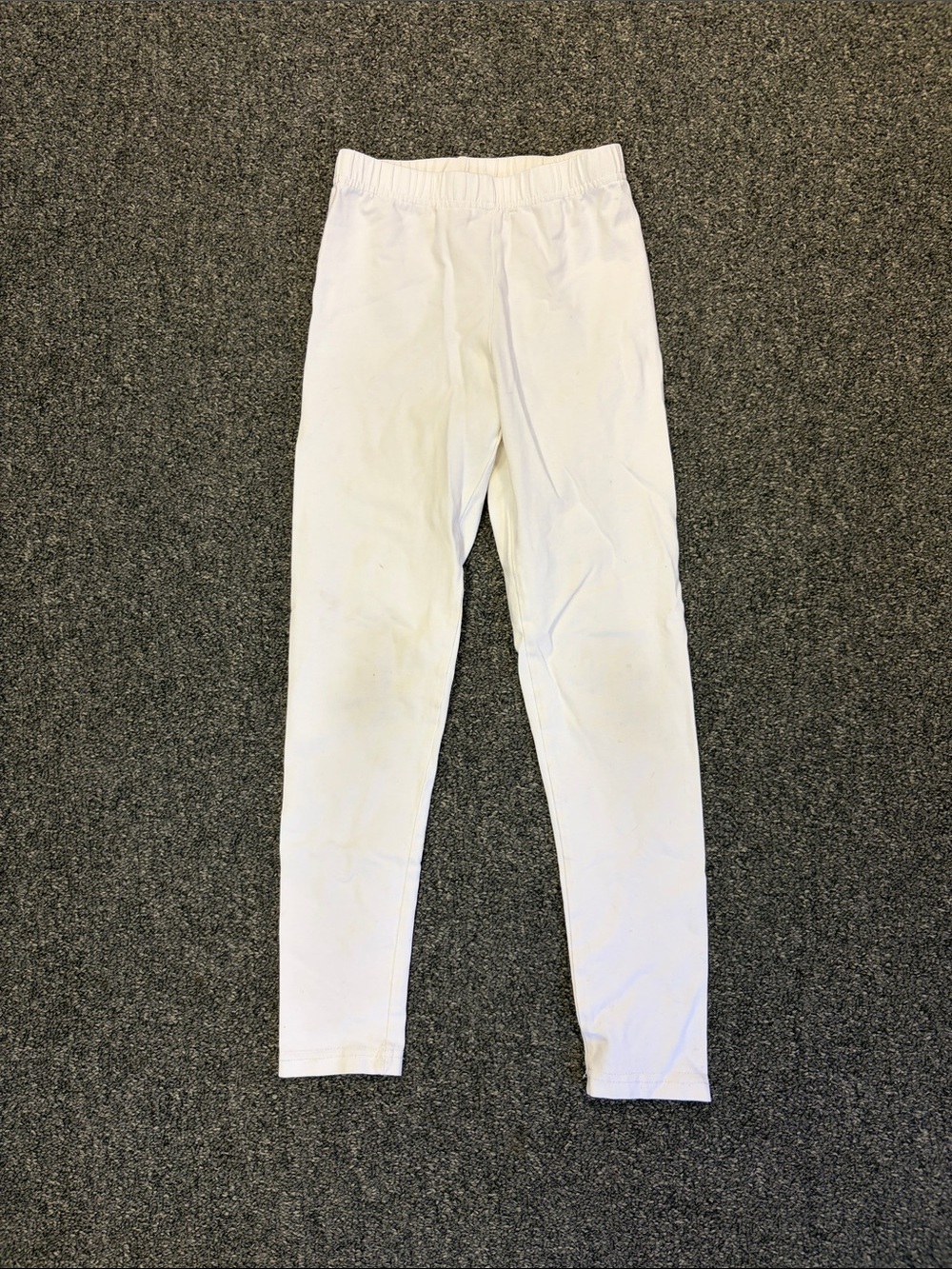 Girls' White Stretch Leggings - Classic Everyday Layering